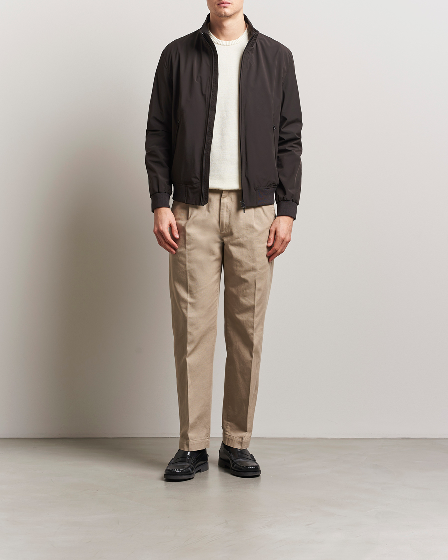 Mies | Takit | Oscar Jacobson | Bomber Nylon Jacket Brown