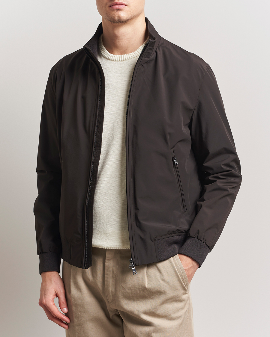 Mies | Takit | Oscar Jacobson | Bomber Nylon Jacket Brown