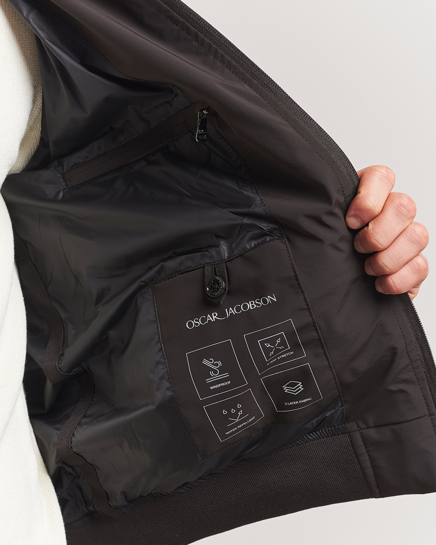 Mies | Takit | Oscar Jacobson | Bomber Nylon Jacket Brown