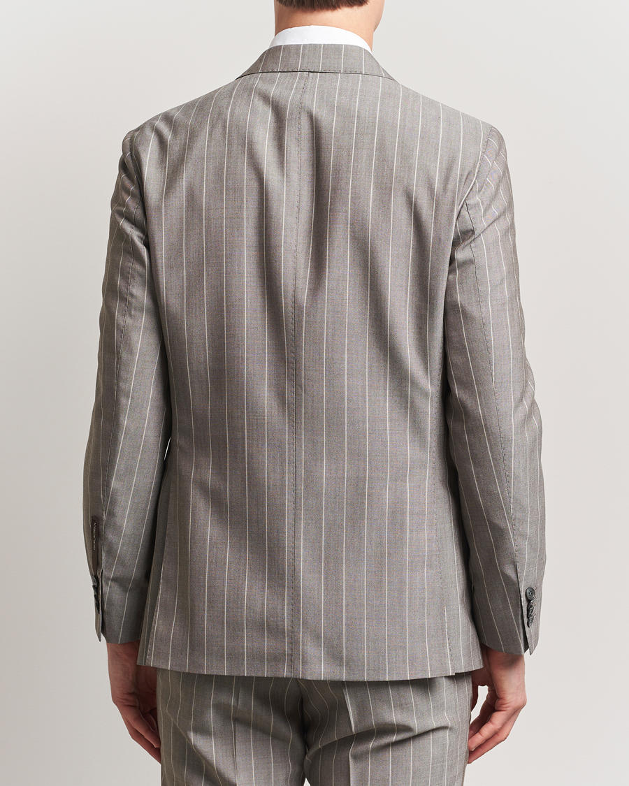 Mies | Pikkutakit | Oscar Jacobson | Faron Striped Super 130s Wool Blazer Beige