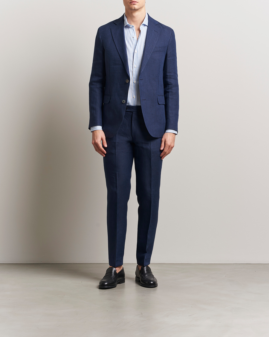 Mies | Pikkutakit | Oscar Jacobson | Ferry Soft Linen Blazer Navy