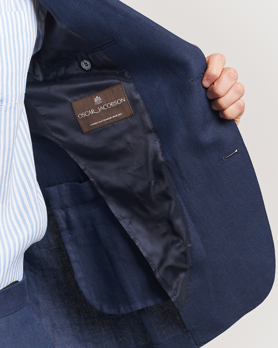 Mies | Pikkutakit | Oscar Jacobson | Ferry Soft Linen Blazer Navy
