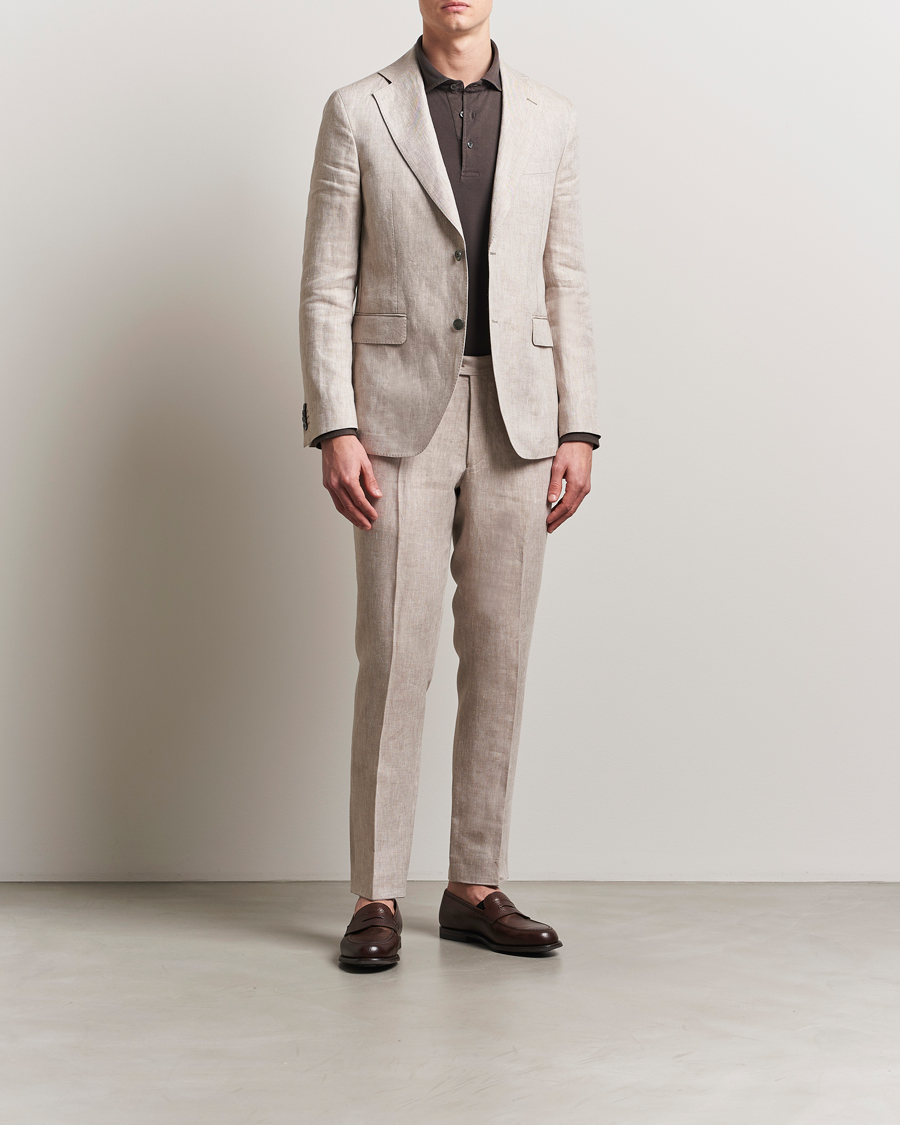Mies | Pikkutakit | Oscar Jacobson | Ferry Soft Linen Blazer Beige