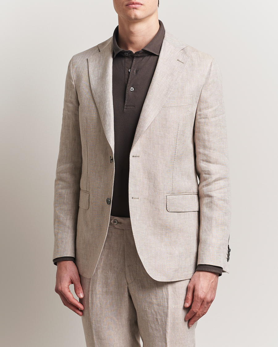 Mies | Pikkutakit | Oscar Jacobson | Ferry Soft Linen Blazer Beige