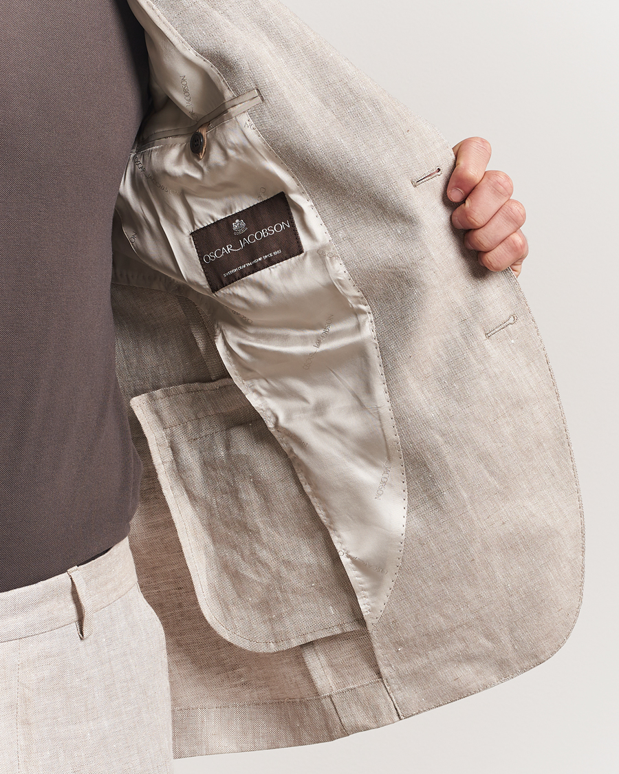 Mies | Pikkutakit | Oscar Jacobson | Ferry Soft Linen Blazer Beige