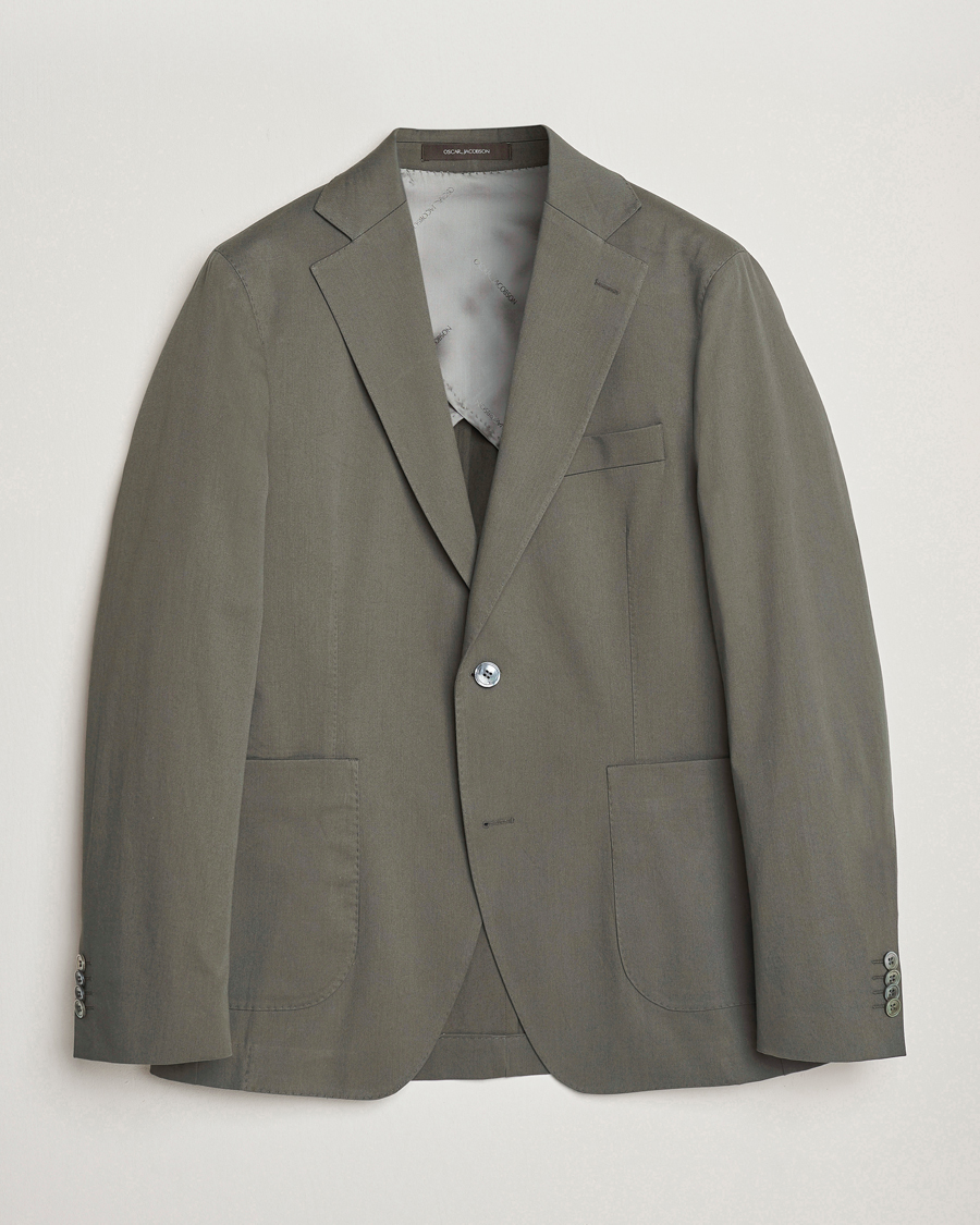 Mies | Pikkutakit | Oscar Jacobson | Ferry Patch Cotton Blazer Olive