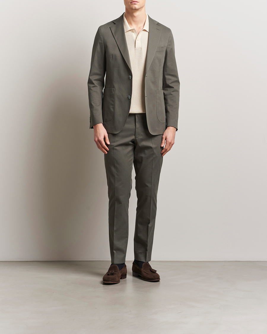 Mies | Pikkutakit | Oscar Jacobson | Ferry Patch Cotton Blazer Olive
