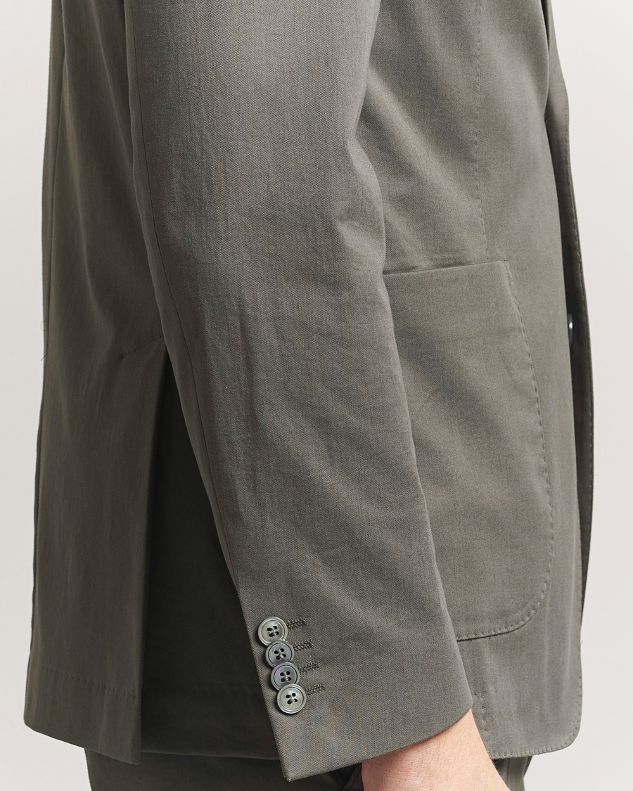 Mies | Pikkutakit | Oscar Jacobson | Ferry Patch Cotton Blazer Olive