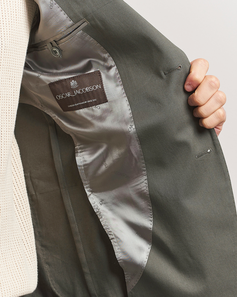 Mies | Pikkutakit | Oscar Jacobson | Ferry Patch Cotton Blazer Olive