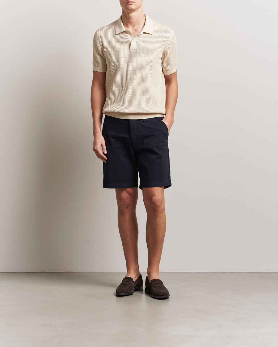 Mies | Shortsit | Oscar Jacobson | Poggio Cotton Shorts Navy