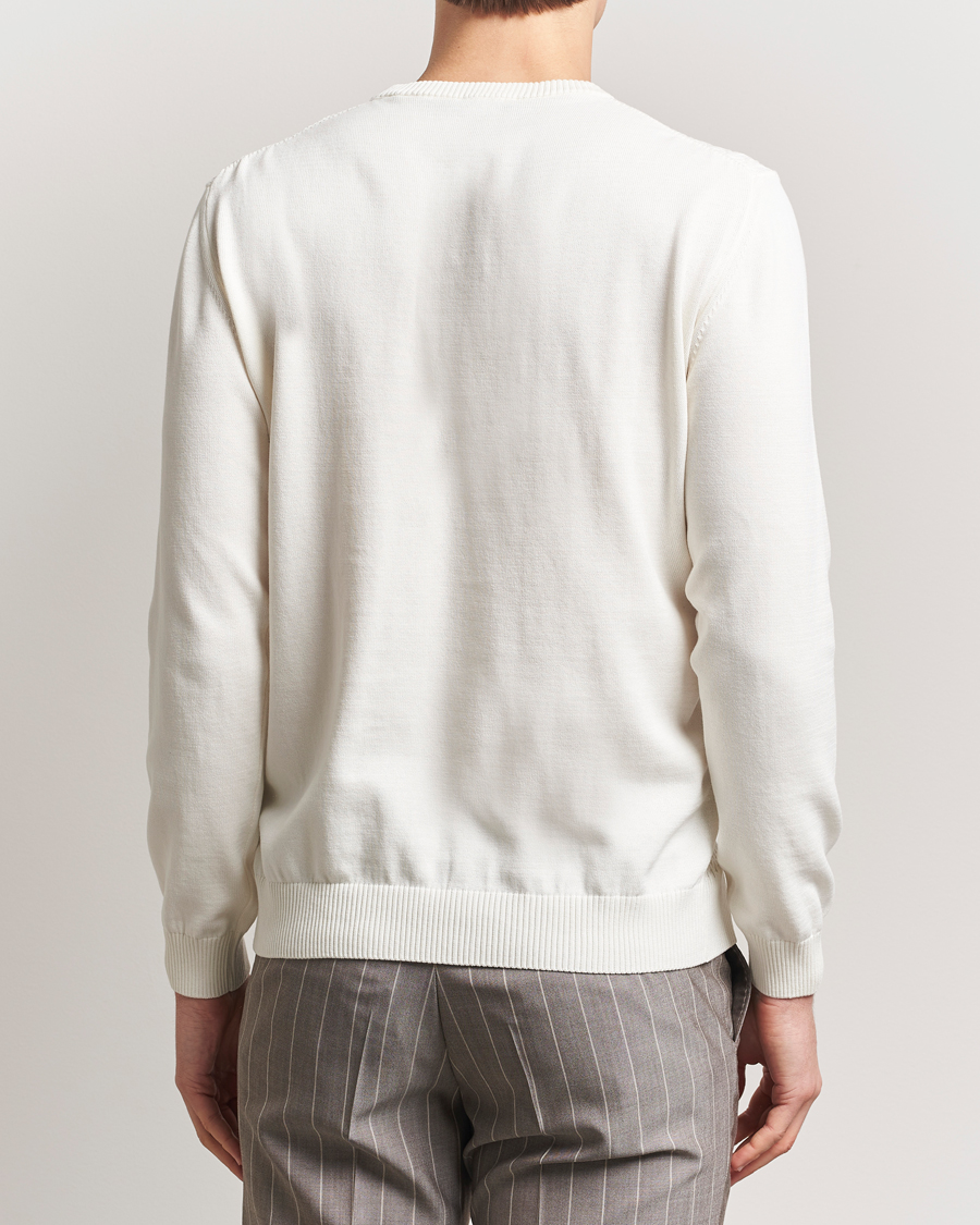 Mies | Puserot | Oscar Jacobson | Blake Knitted Cotton Crew White