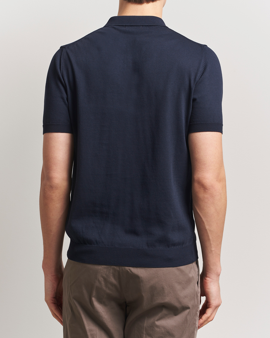 Mies | Pikeet | Oscar Jacobson | Barto Structured Cotton Polo Navy
