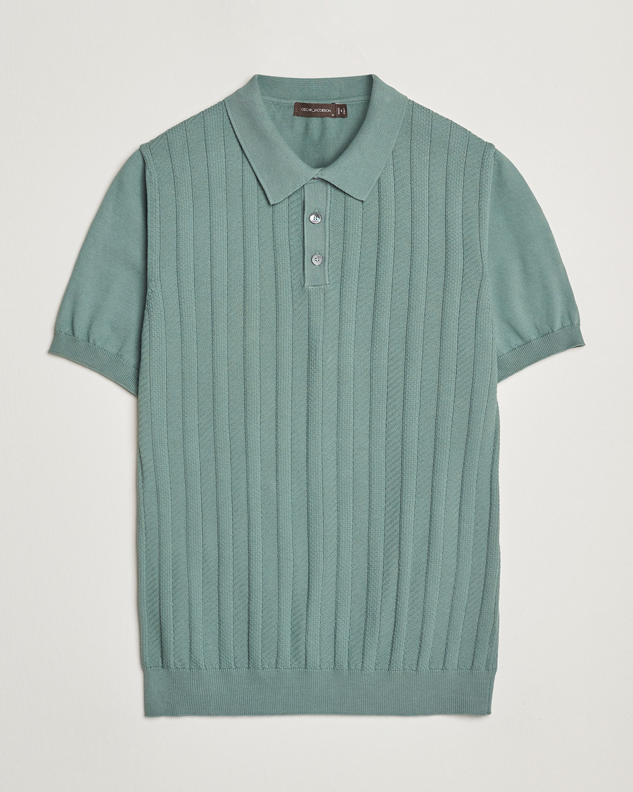 Mies | Pikeet | Oscar Jacobson | Barto Structured Cotton Polo Light Green