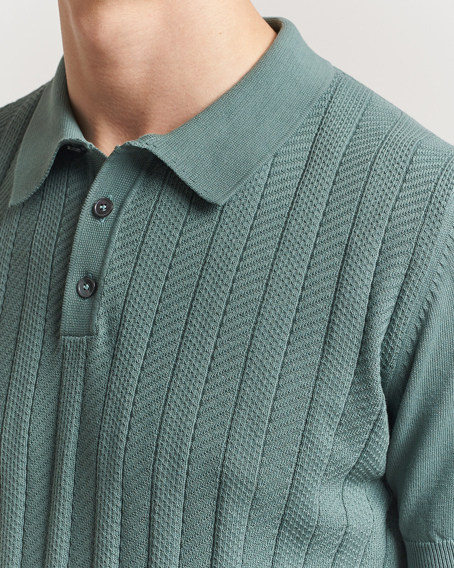 Mies | Pikeet | Oscar Jacobson | Barto Structured Cotton Polo Light Green