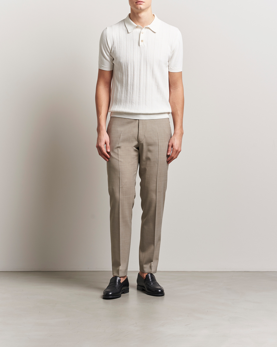 Mies | Pikeet | Oscar Jacobson | Barto Structured Cotton Polo Snow White