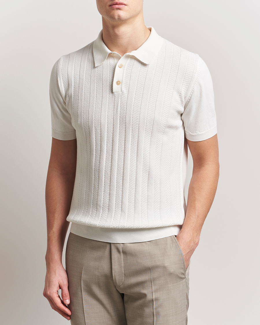 Mies | Pikeet | Oscar Jacobson | Barto Structured Cotton Polo Snow White