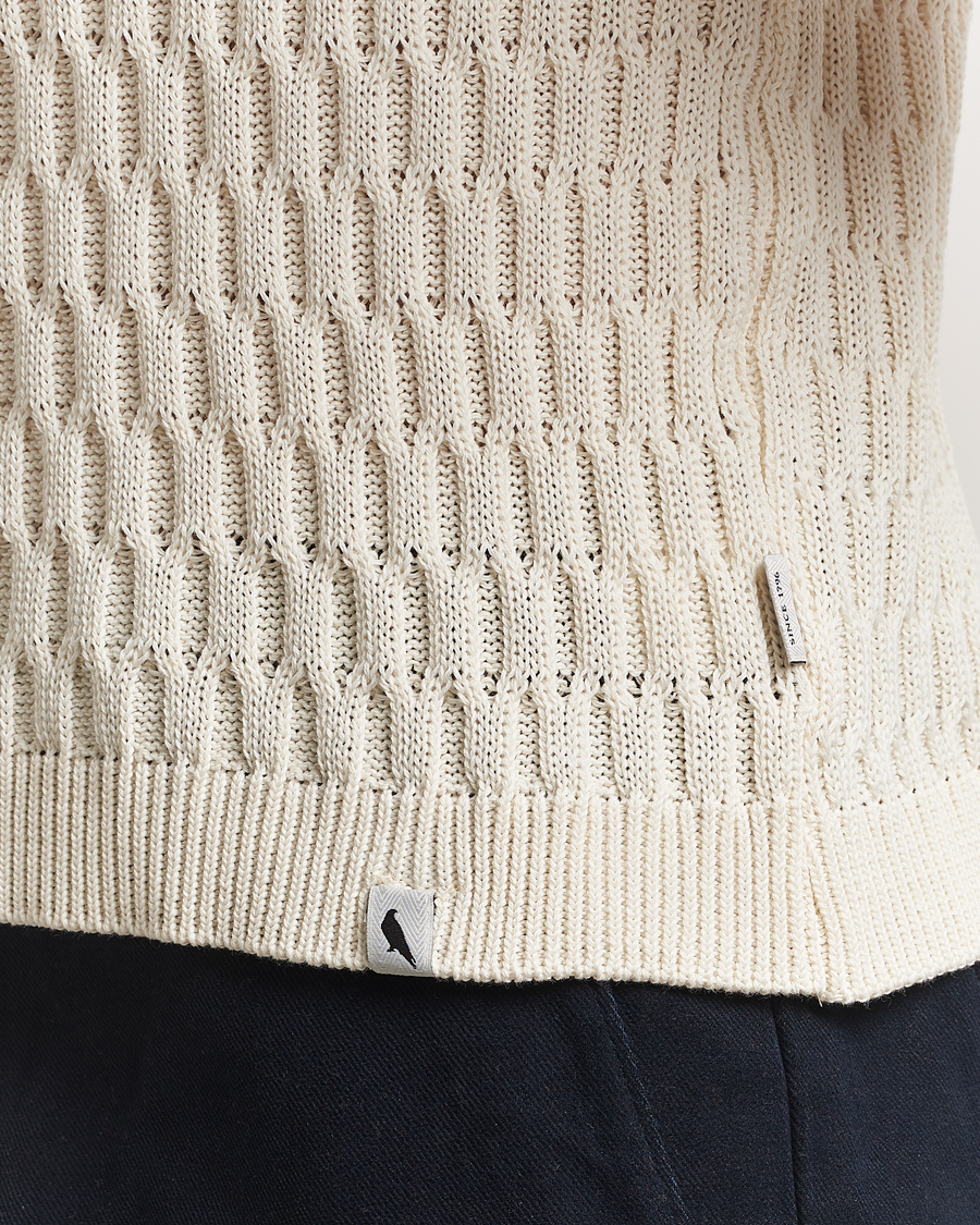 Mies | Pikeet | Peregrine | Cove Knitted Cotton Polo Shirt White