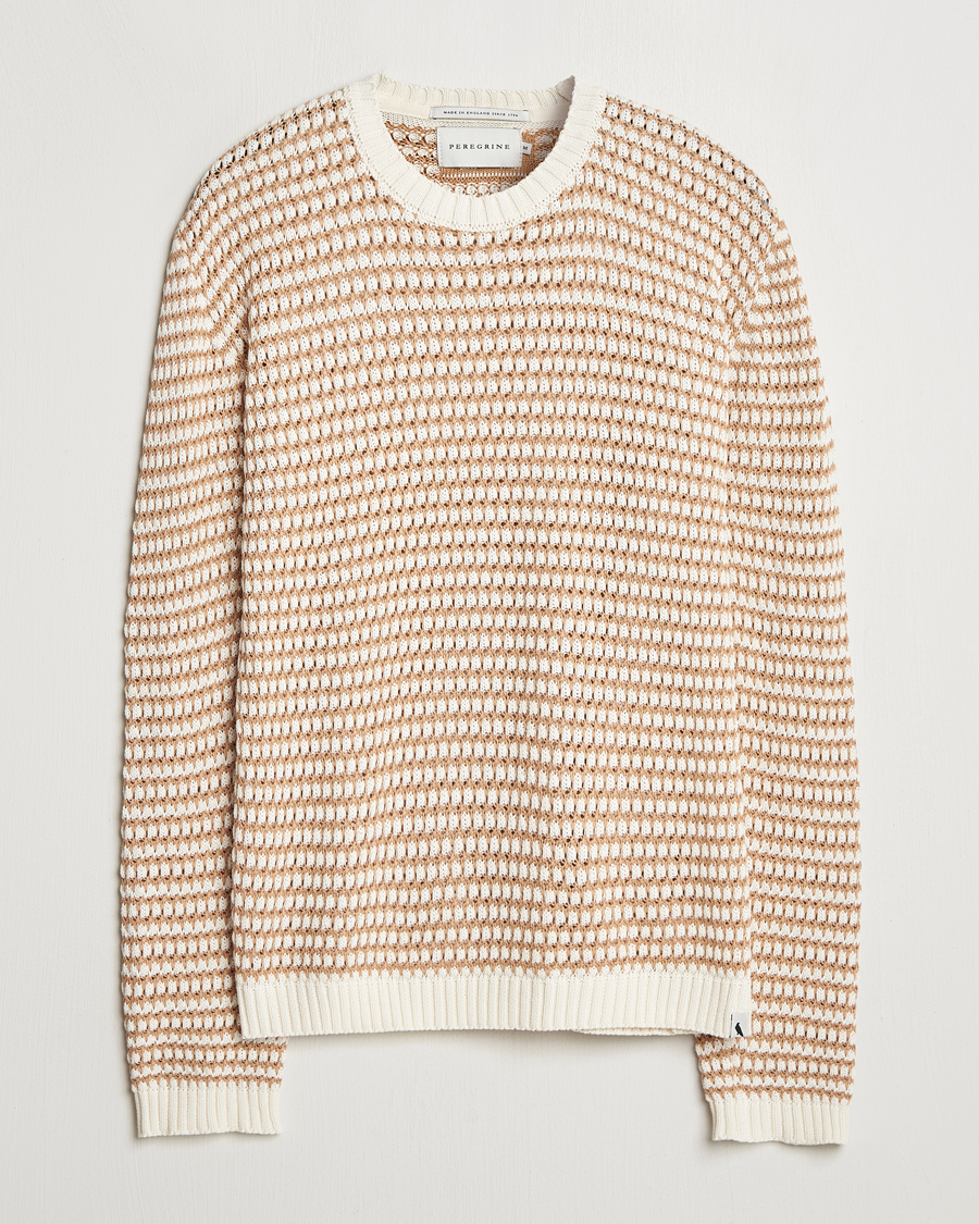 Mies | Puserot | Peregrine | Island Crochet Knitted Jumper White