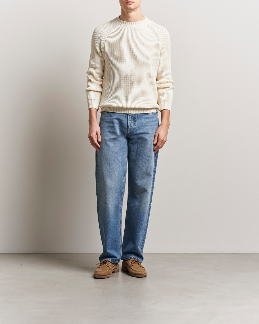 Mies | Puserot | Peregrine | Harry Organic Cotton Sweater White