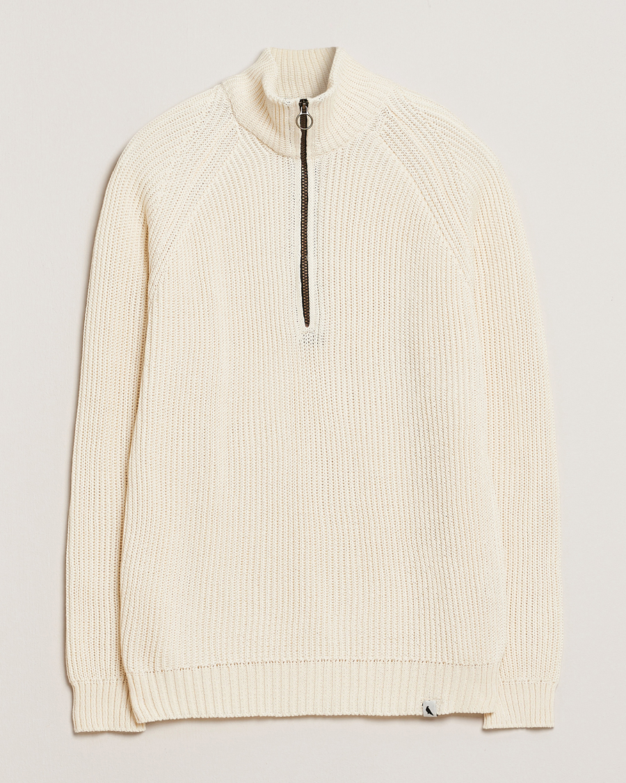 Mies | Puserot | Peregrine | Felix Quarter Zip Jumper White