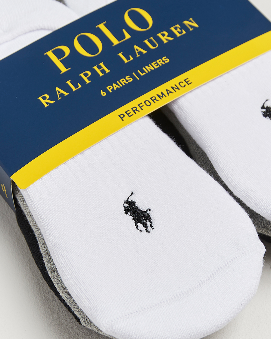 Mies | Alusvaatteet | Polo Ralph Lauren | 6-Pack No Show Big Pony Pony Socks Black/White/Grey