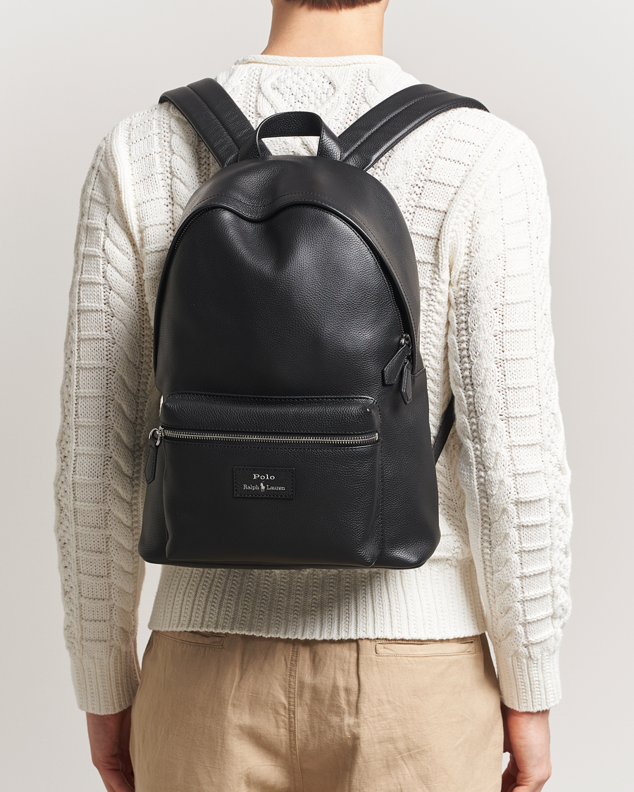 Mies | Laukut | Polo Ralph Lauren | Polo Ralph LaurenPebble Leather BackpackBlack