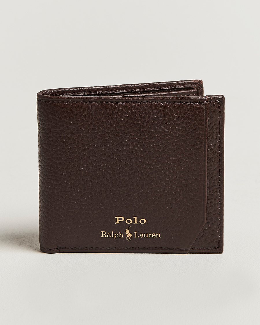 Mies | Polo Ralph Lauren Pebble Leather Billfold Wallet Dark Brown | Polo Ralph Lauren | Pebble Leather Billfold Wallet Dark Brown