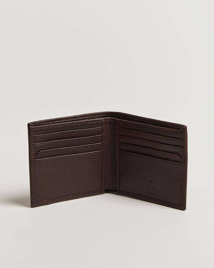 Mies | Polo Ralph Lauren Pebble Leather Billfold Wallet Dark Brown | Polo Ralph Lauren | Pebble Leather Billfold Wallet Dark Brown