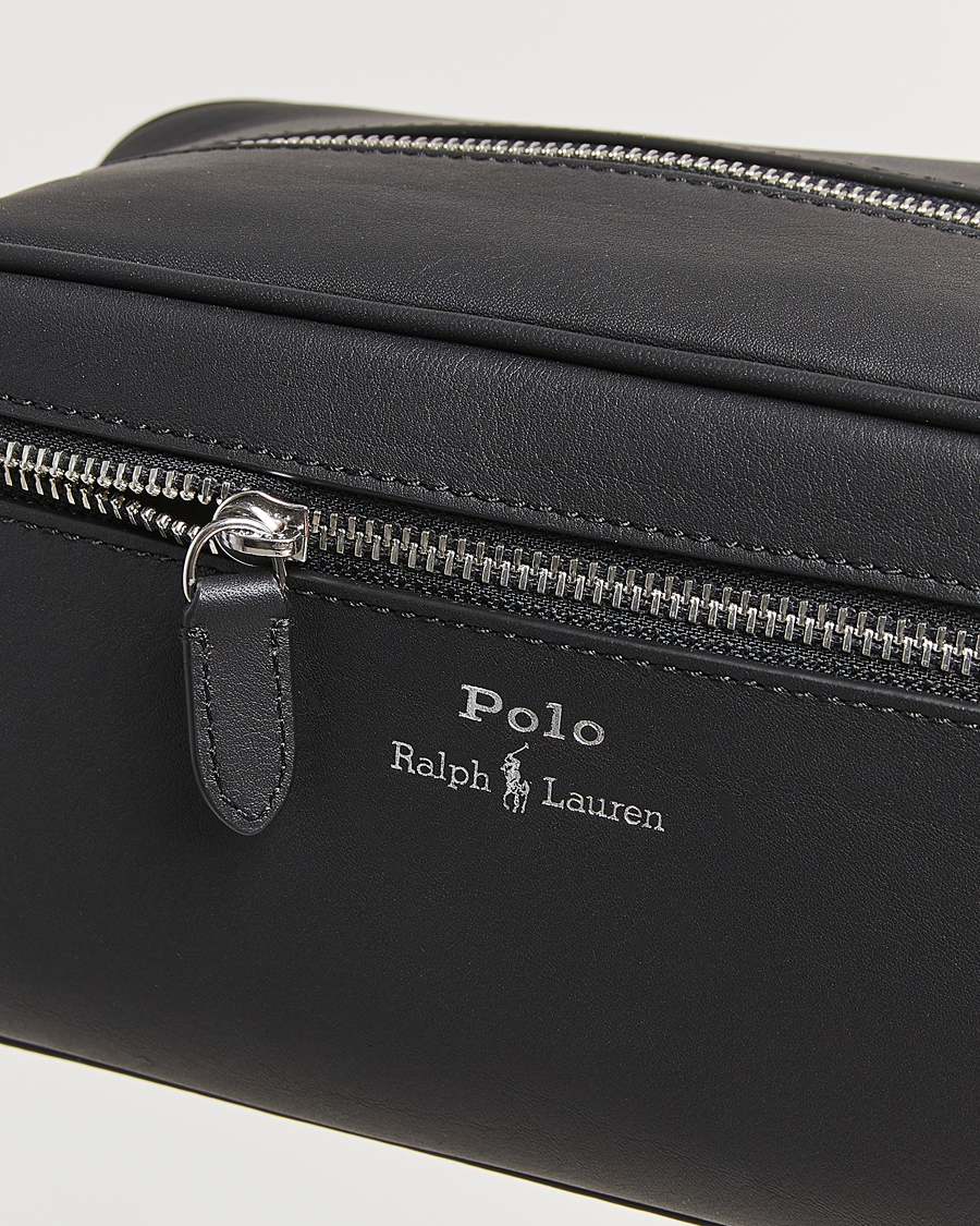 Mies | Polo Ralph Lauren Smooth Leather Washbag Black | Polo Ralph Lauren | Smooth Leather Washbag Black