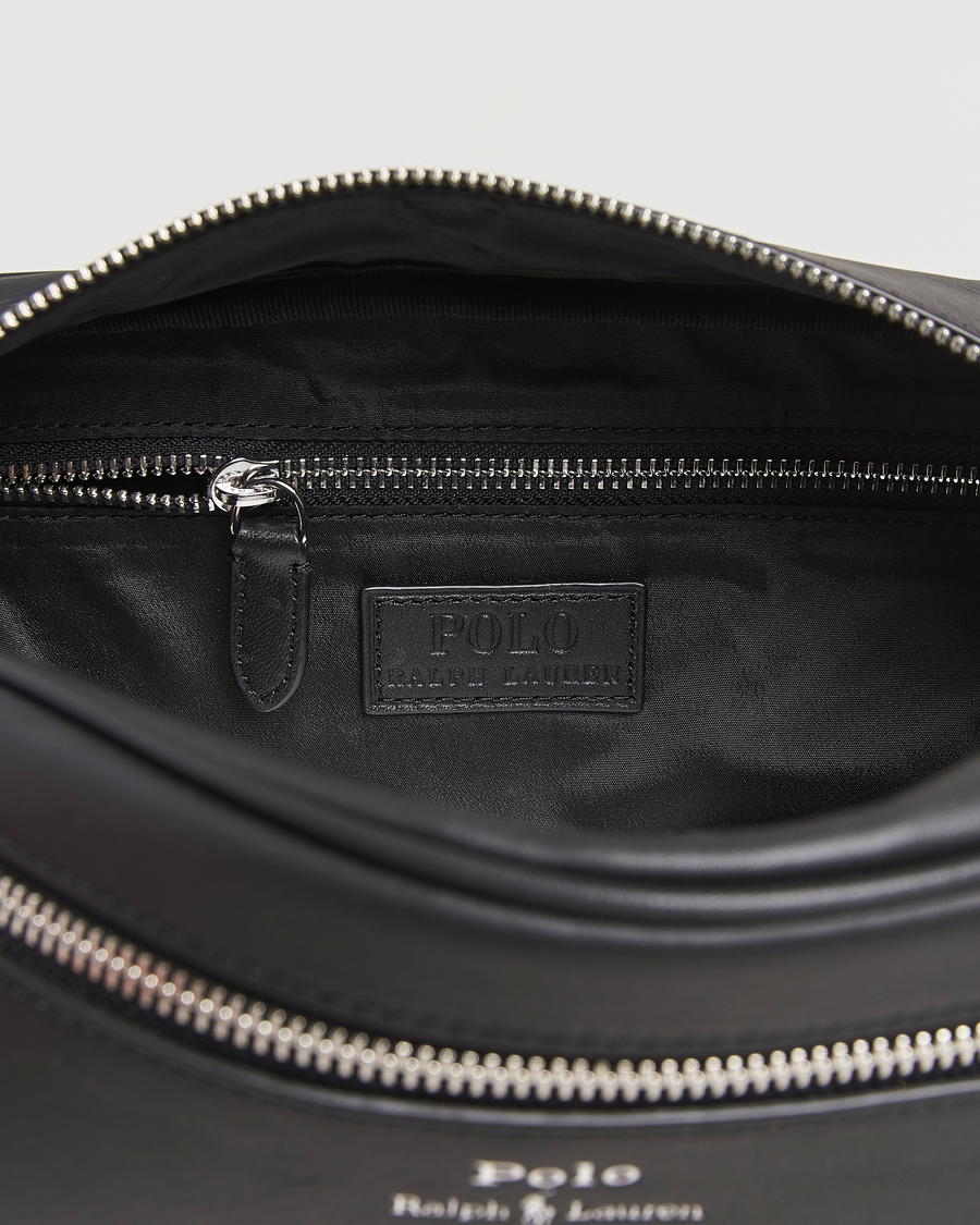 Mies | Polo Ralph Lauren Smooth Leather Washbag Black | Polo Ralph Lauren | Smooth Leather Washbag Black
