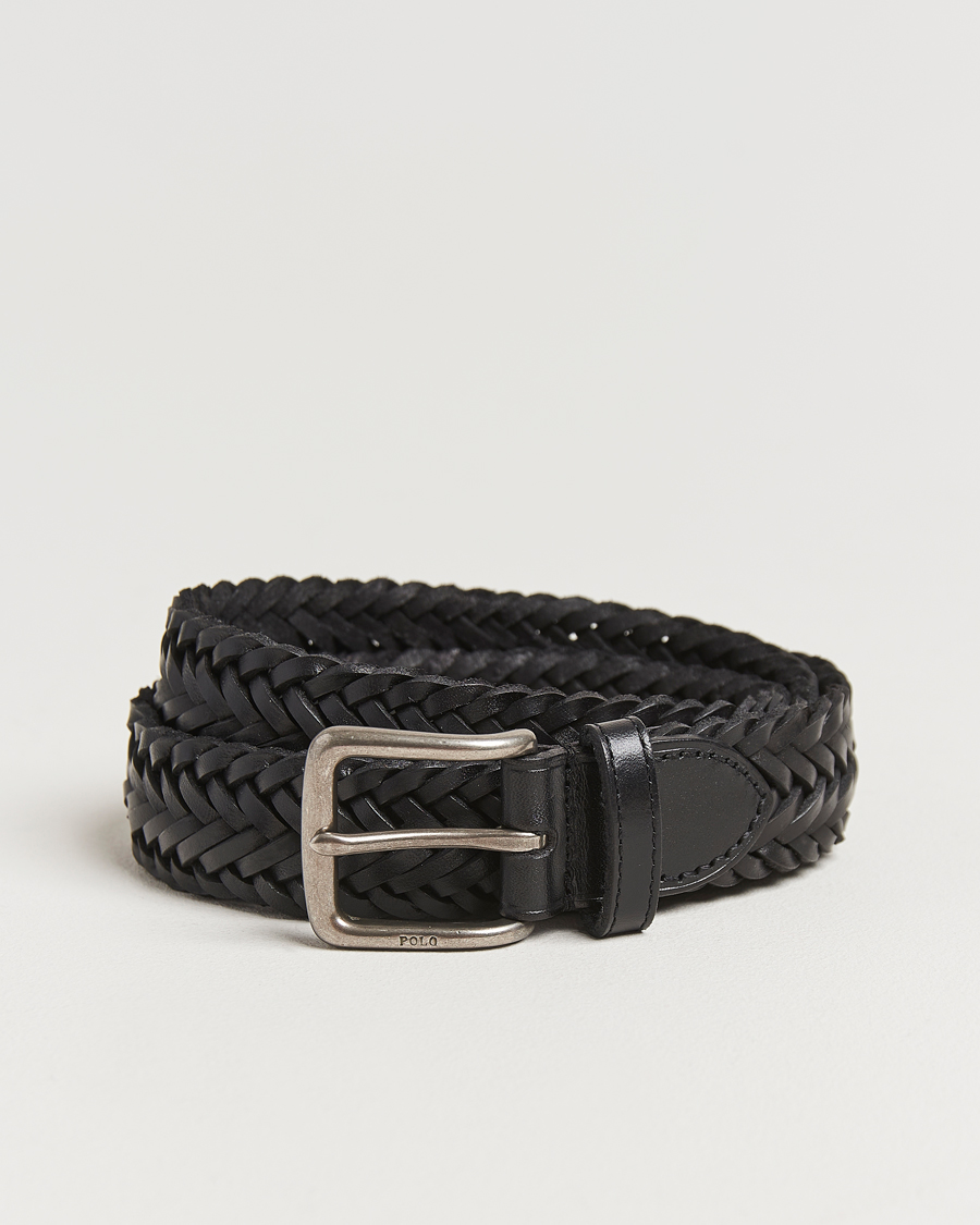 Mies | Polo Ralph Lauren Braided Leather Belt Black | Polo Ralph Lauren | Braided Leather Belt Black