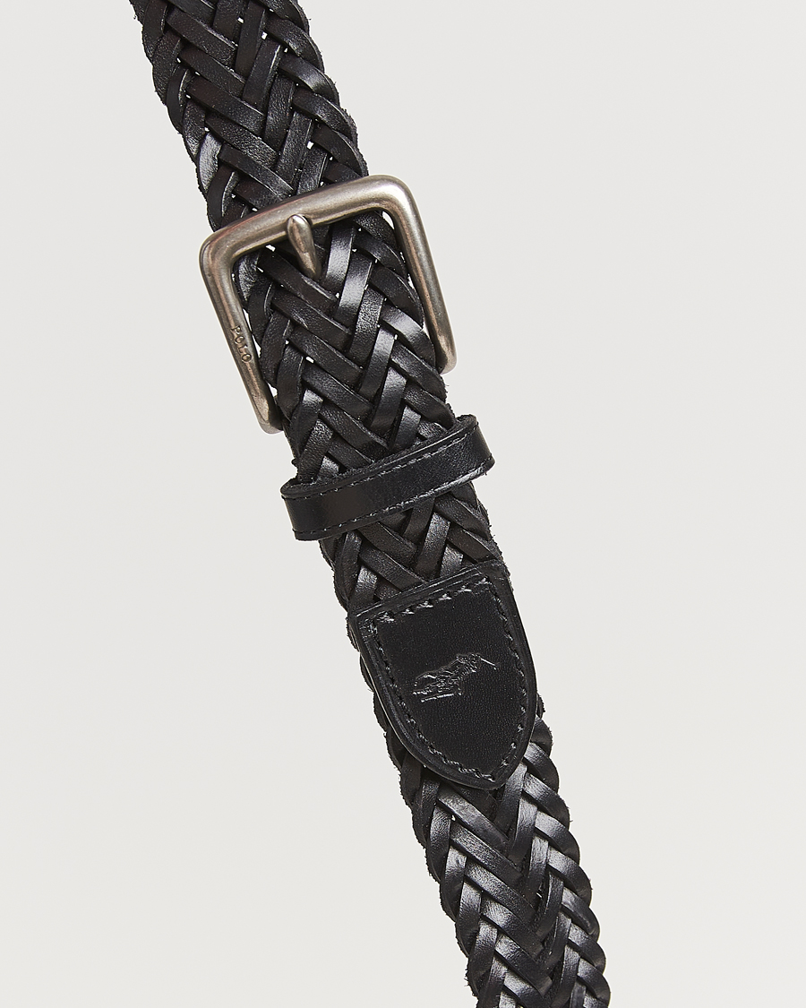 Mies | Polo Ralph Lauren Braided Leather Belt Black | Polo Ralph Lauren | Braided Leather Belt Black