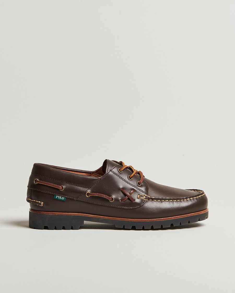 Mies | Purjehduskengät | Polo Ralph Lauren | Ranger Leather Boat Shoe Dark Brown