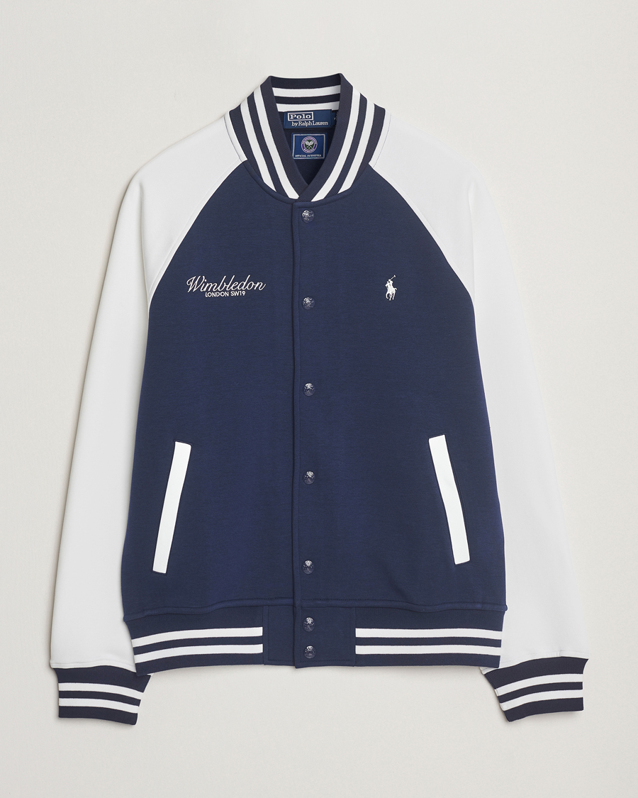 Mies | Puserot | Polo Ralph Lauren | Wimbledon Double Knit Baseball Sweatshirt Navy/White