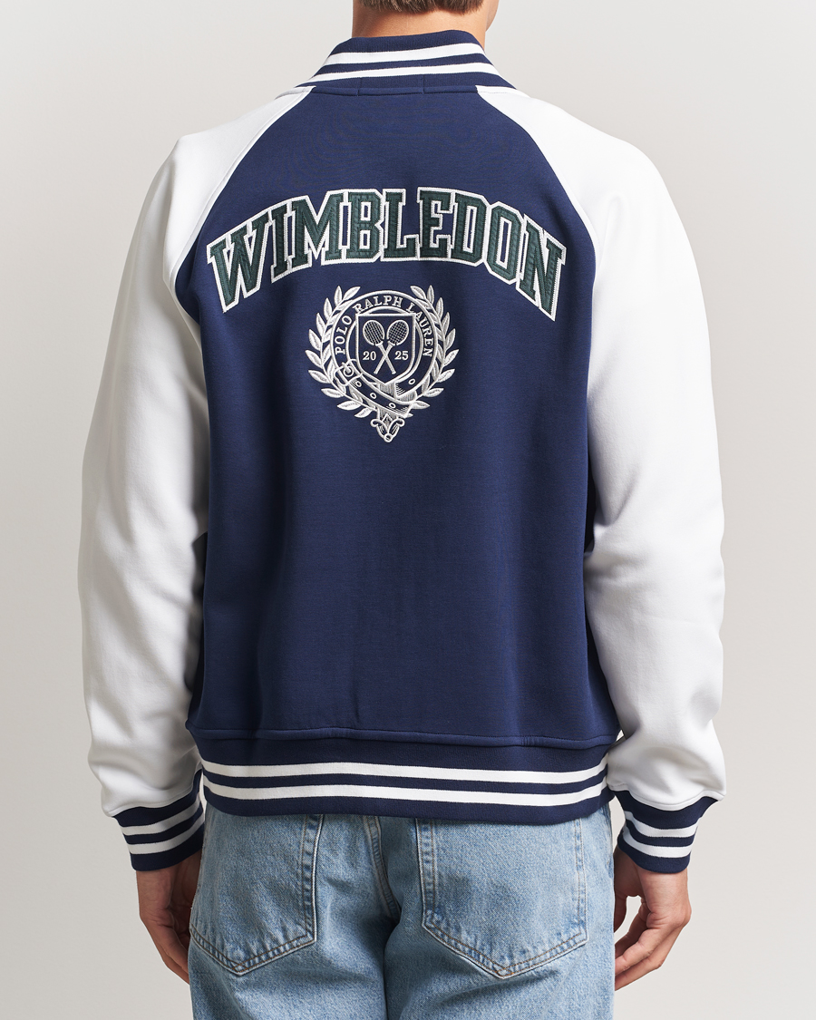 Mies | Puserot | Polo Ralph Lauren | Wimbledon Double Knit Baseball Sweatshirt Navy/White