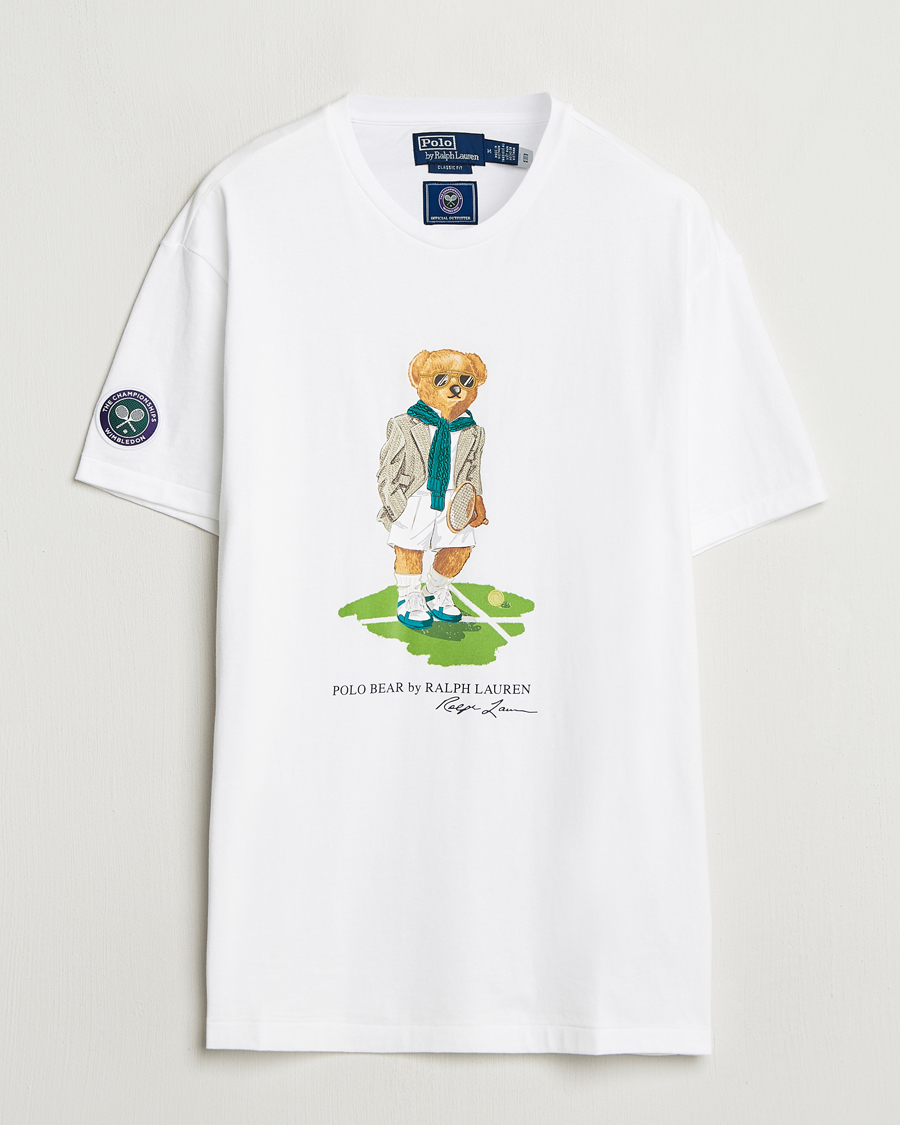 Mies | T-paidat | Polo Ralph Lauren | Wimbledon Bear T-Shirt Ceramic White