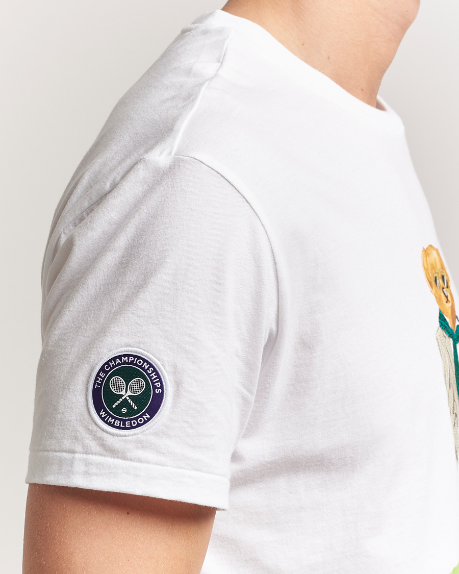 Mies | T-paidat | Polo Ralph Lauren | Wimbledon Bear T-Shirt Ceramic White