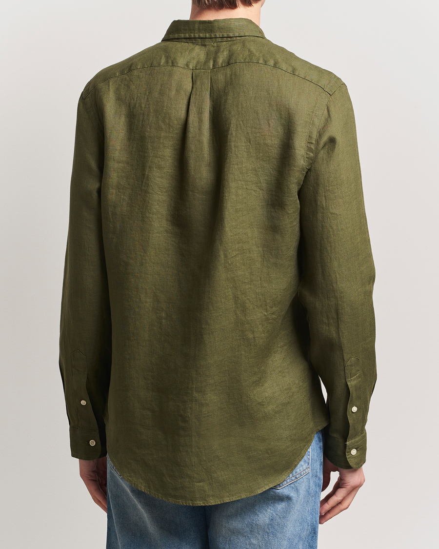 Mies | Kauluspaidat | Polo Ralph Lauren | Slim Fit Linen Shirt New Olive
