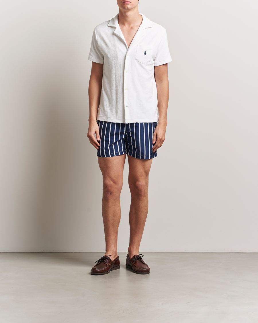 Mies | Uimahousut | Polo Ralph Lauren | Traveler Boxer Swimshorts Navy Vertical Wide Stripe