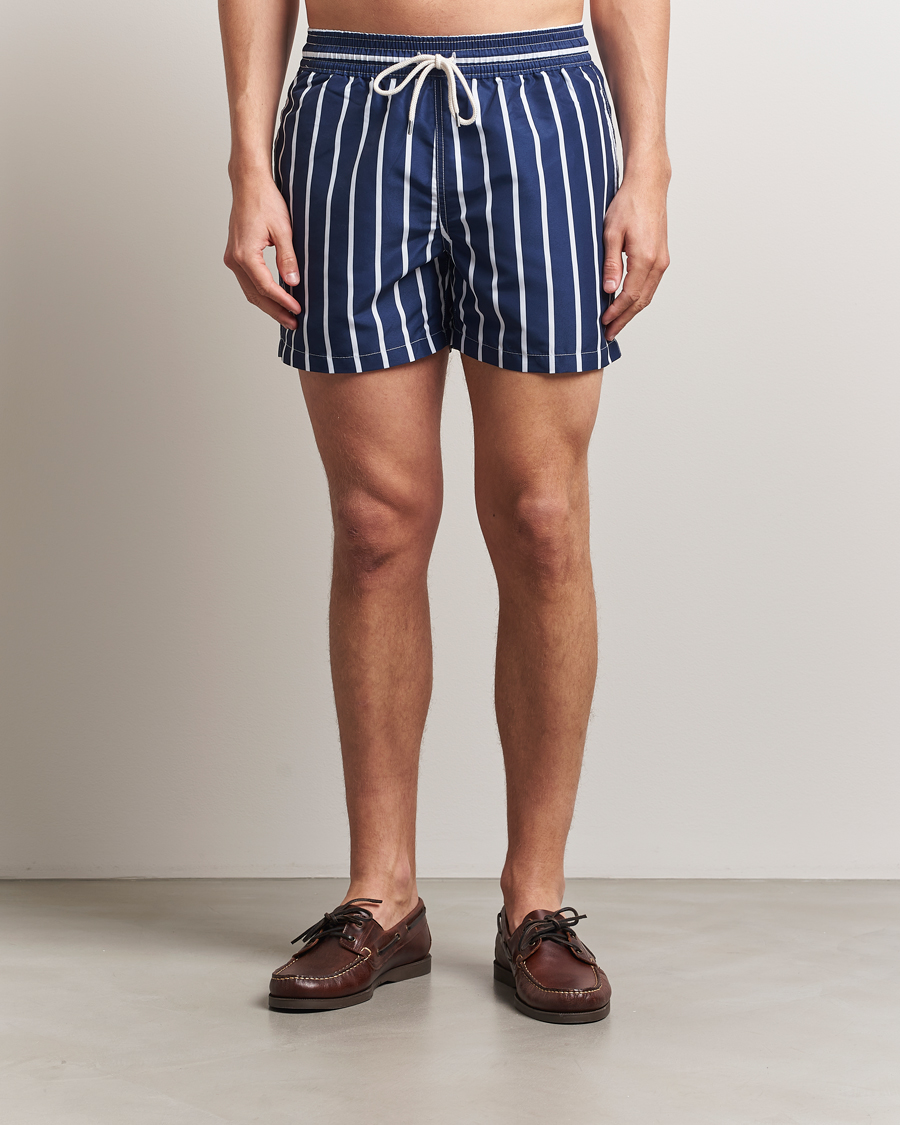 Mies | Uimahousut | Polo Ralph Lauren | Traveler Boxer Swimshorts Navy Vertical Wide Stripe