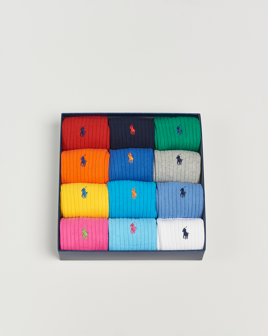 Mies | Alusvaatteet | Polo Ralph Lauren | 12-Pack Gift Box Cotton Ribbed Socks
