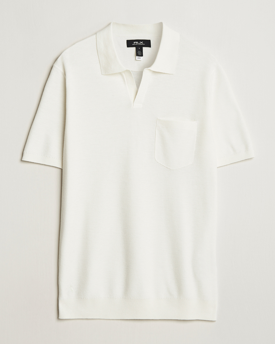 Mies | Puserot | RLX Ralph Lauren | Cotton Coolmax Pocket Polo White Splash