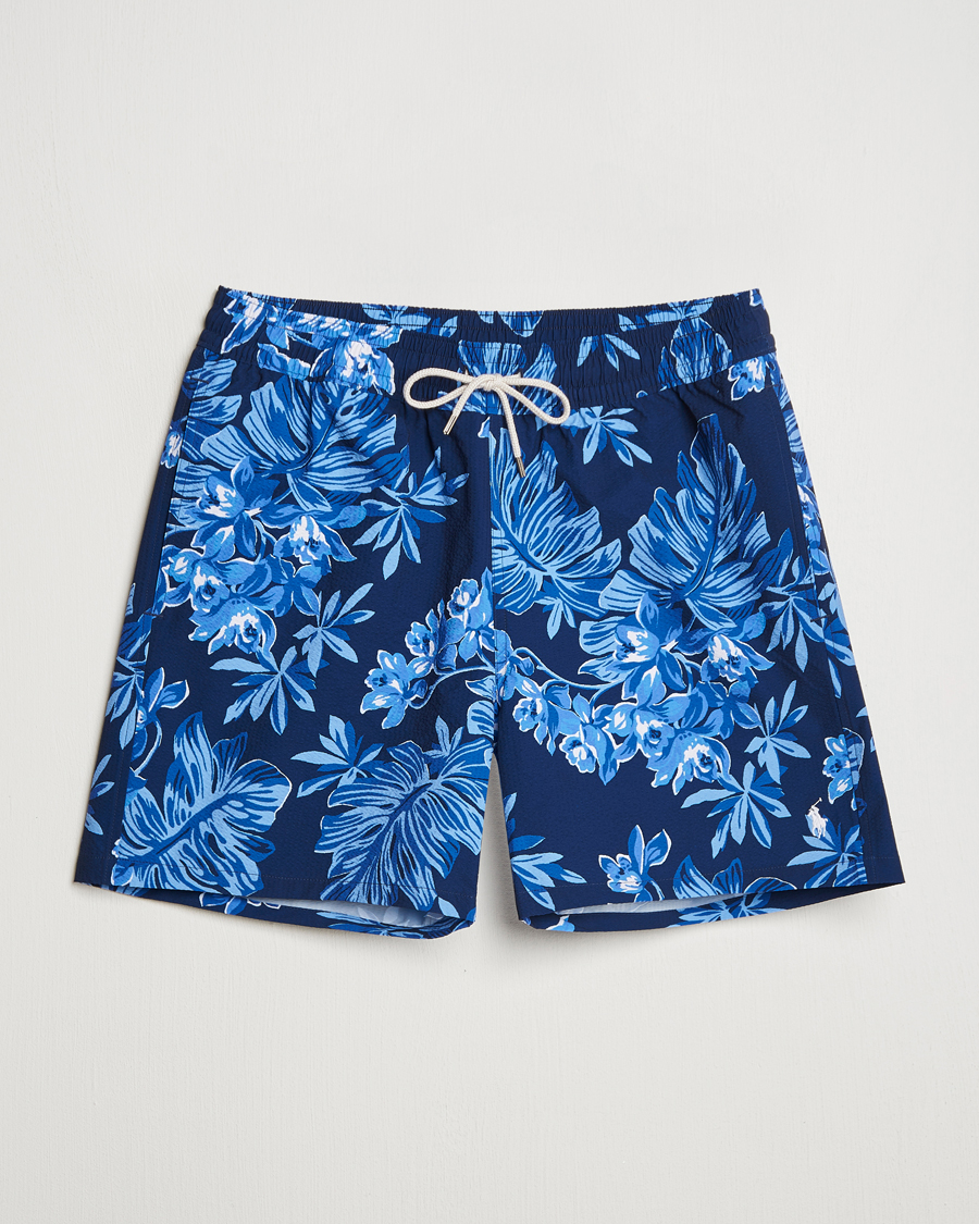 Mies | Uimahousut | Polo Ralph Lauren | Recycled Traveler Seersucker Swimshorts Blue Tropical