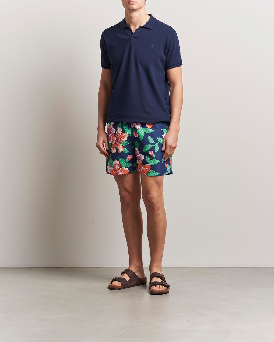 Mies | Uimahousut | Polo Ralph Lauren | Traveler Recycled Swimshorts Iconic Hibiscus Navy