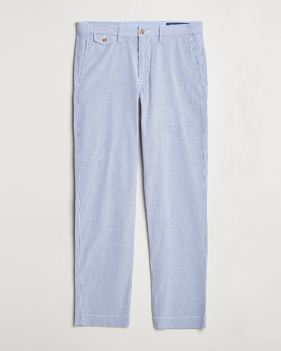 Mies | Housut | Polo Ralph Lauren | Bedford Seersucker Pants Blue/White