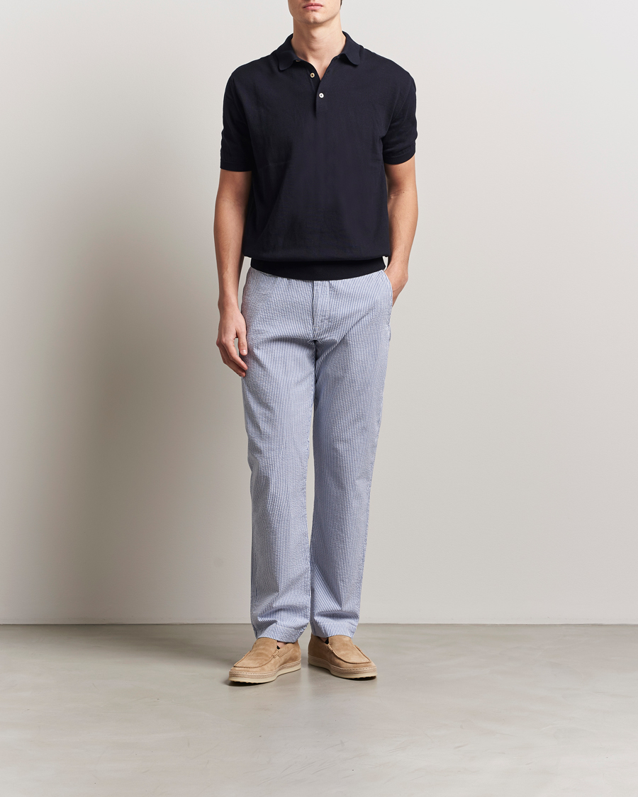 Mies | Housut | Polo Ralph Lauren | Bedford Seersucker Pants Blue/White