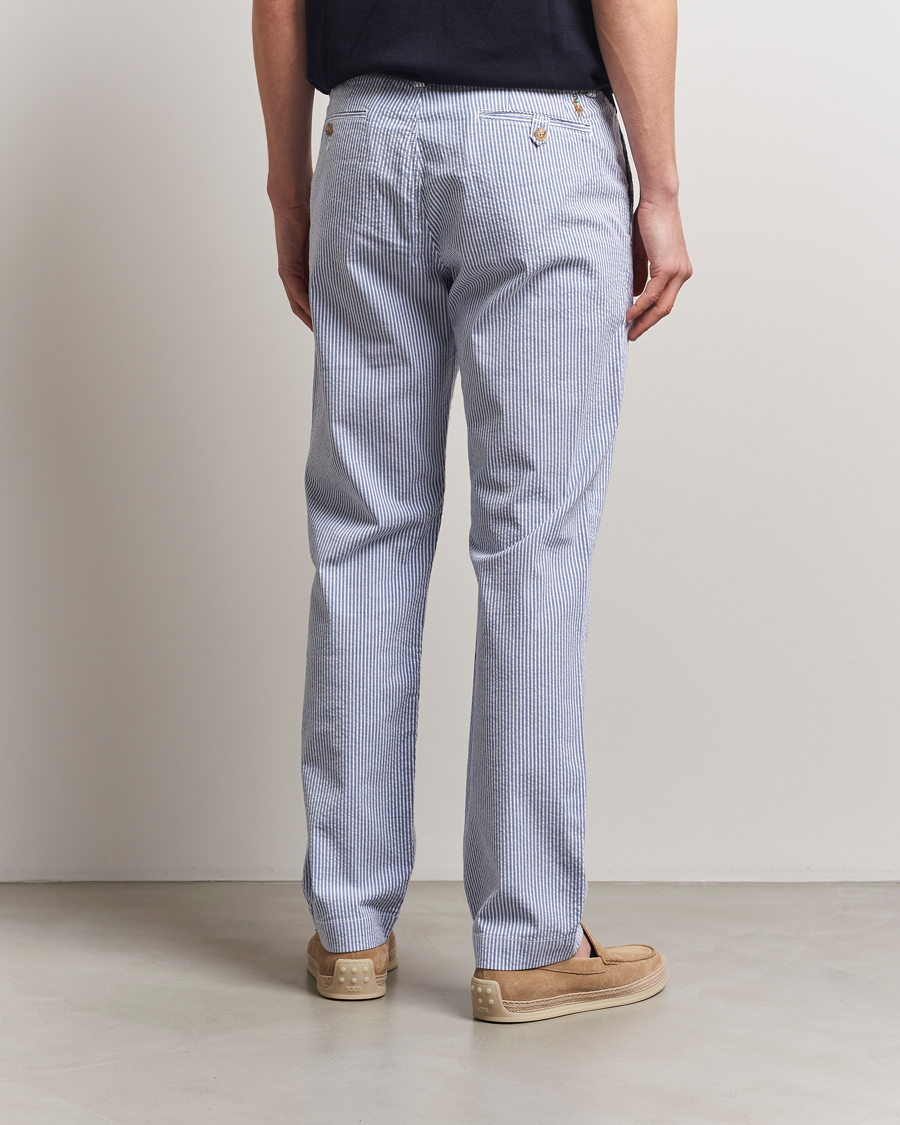 Mies | Housut | Polo Ralph Lauren | Bedford Seersucker Pants Blue/White