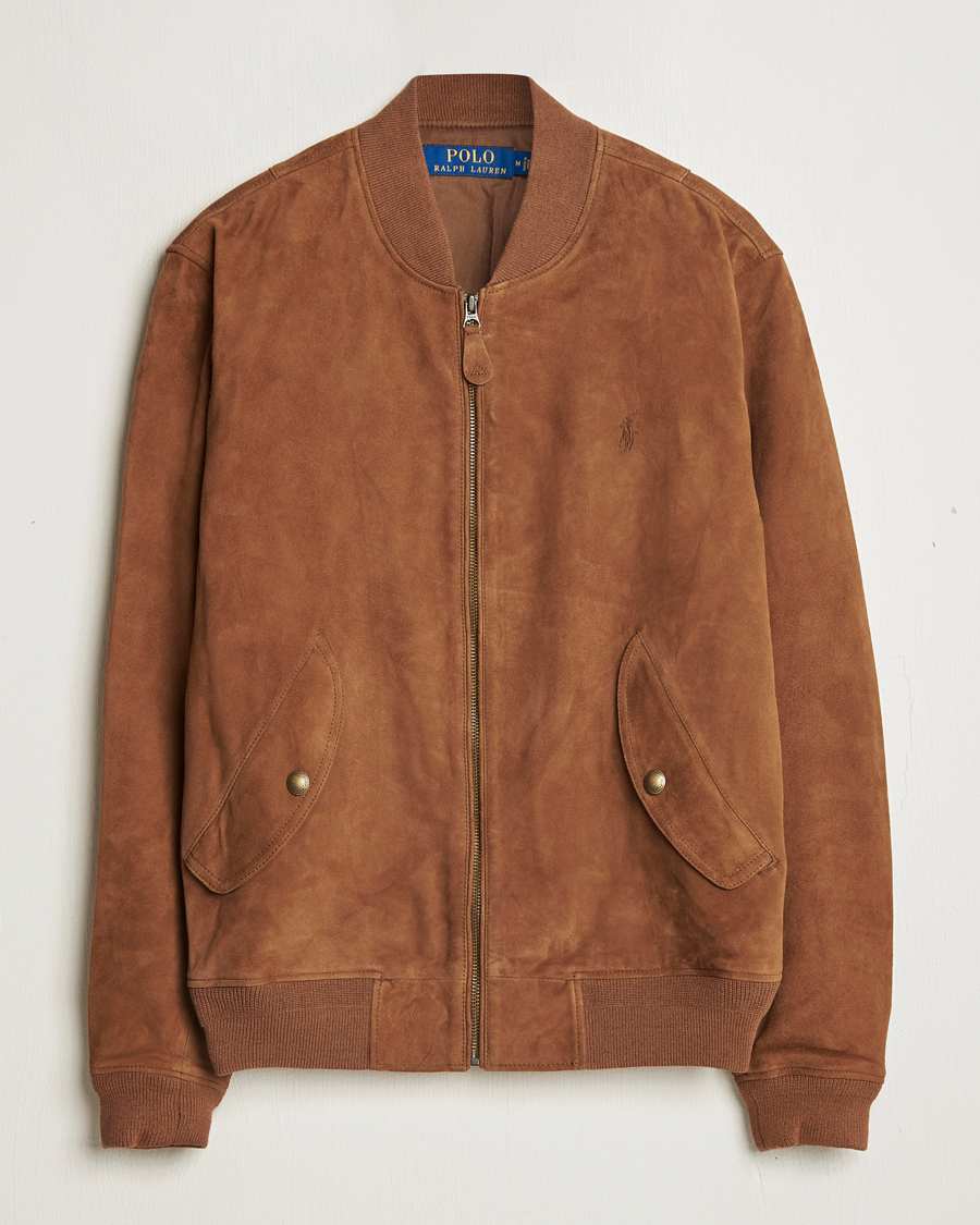 Mies | Takit | Polo Ralph Lauren | Flight Suede Bomber Jacket Country Brown
