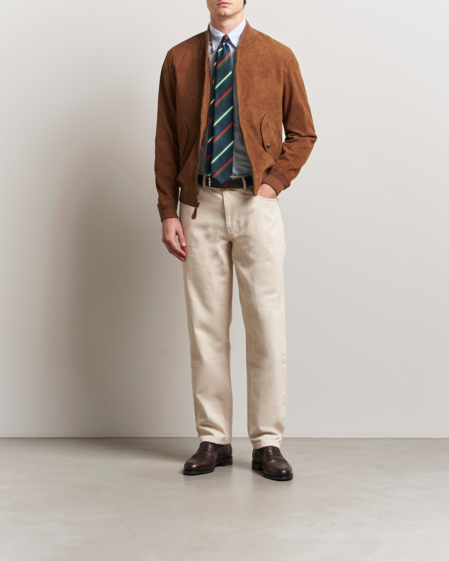 Mies | Takit | Polo Ralph Lauren | Flight Suede Bomber Jacket Country Brown