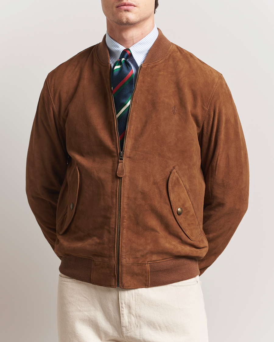 Mies | Takit | Polo Ralph Lauren | Flight Suede Bomber Jacket Country Brown